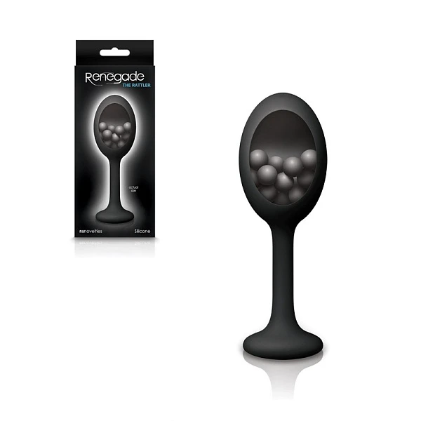 Анальная пробка с шариками внутри «Renegade - Rattler Black»