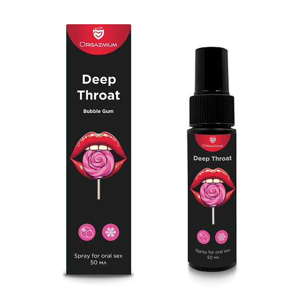 Спрей для орального секса «Deep Throat» со вкусом Bubble gum, 50 мл