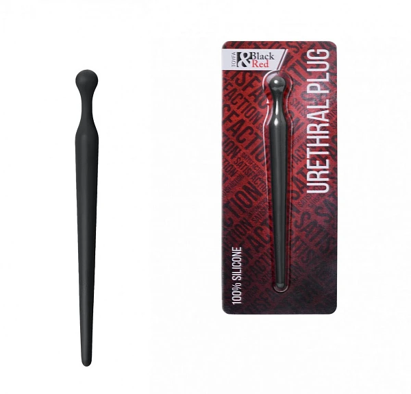 Уретральный плаг «Black&Red», черный