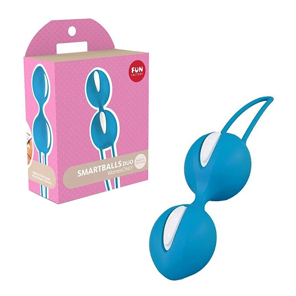 Вагинальные шарики «Smartballs Duo», ярко-голубой