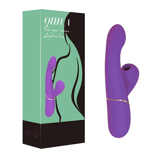 Вибратор-кролик «Qihua» с вакуумной стимуляцией