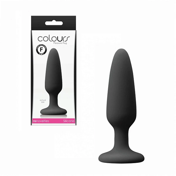 Малая анальная пробка «Colors Pleasures Black»