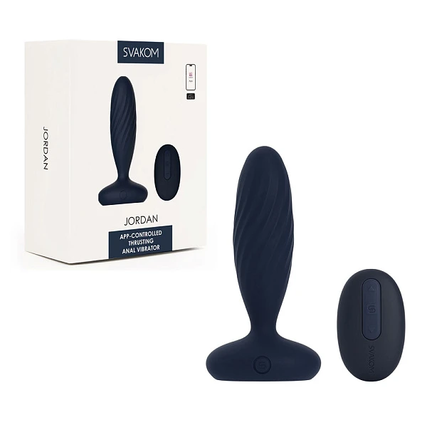 Анальная вибропробка «Jordan» с поступательными движениями