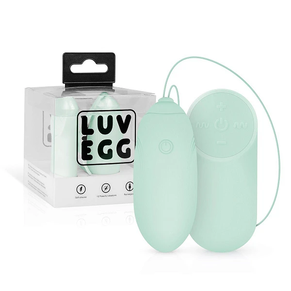 Виброяйцо «LUV EGG» с пультом управления, светло-зеленое