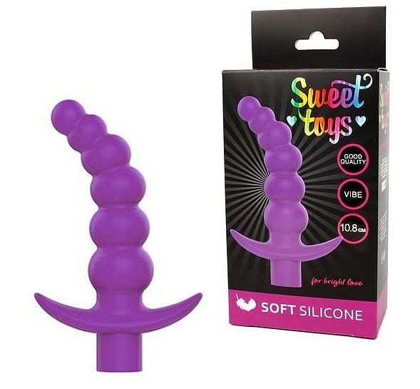Анальная елочка с вибрацией «Sweet Toys», фиолетовая