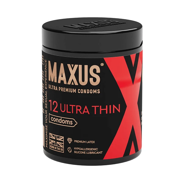 Презервативы «MAXUS Ultra Thin» ультратонкие, 12 шт