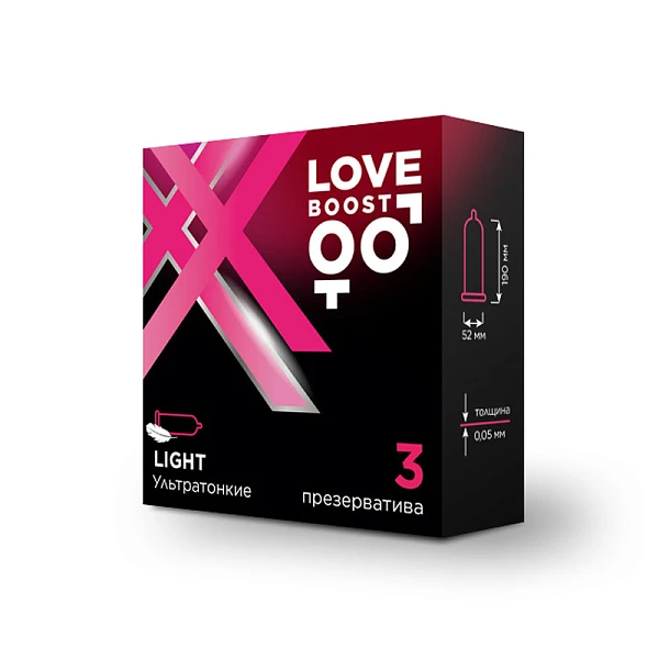 Ультратонкие презервативы «LoveBoost Light» №3