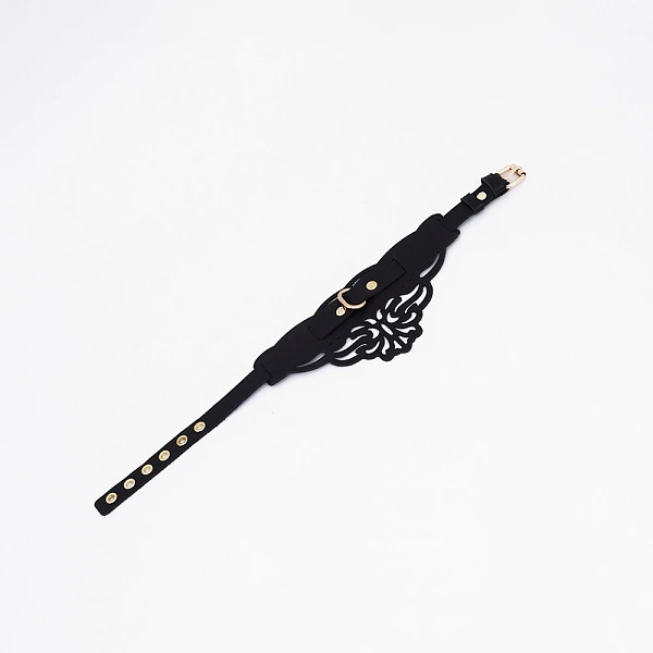 Чокер фигурный с узорами и золотой фурнитурой