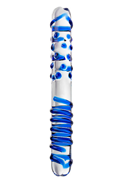 Двусторонний фаллоимитатор «Sexus Glass», 22 см