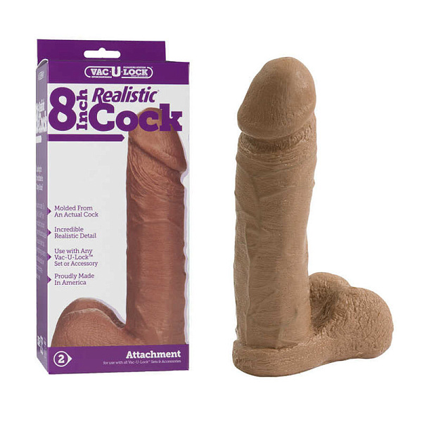 Реалистичная насадка-фаллоимитатор «Harness 8' Realistic Cock»